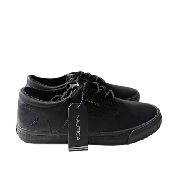 Nautica Men's Currie Classic Black Lace Up w-Logo Accents Sneakers NWOB Size 10 - Picture 4 of 9